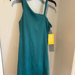 Avia Teal Blue Green Asymmetrical Activewear - Tennis Pickleball Dress Built-In